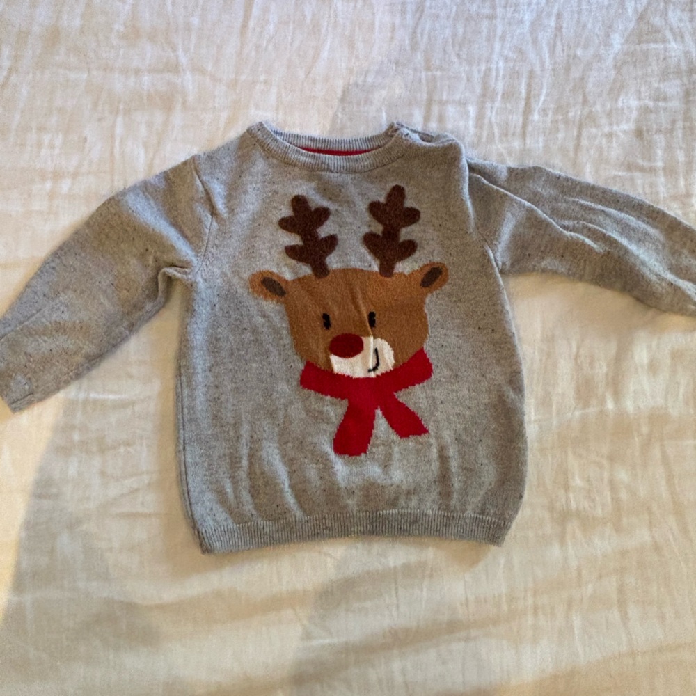 H&M Rudolph sweater; size 9-12 mos